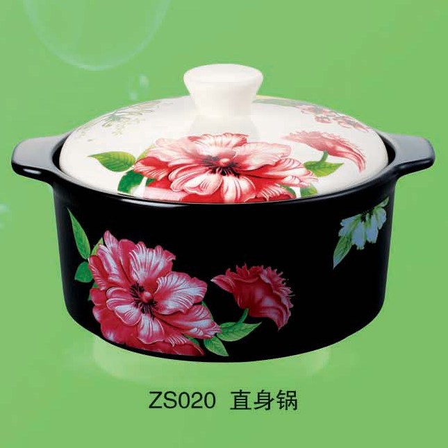 【批发陶瓷砂锅 耐高温陶瓷砂锅煲 直身砂锅 双耳煲(白釉彩绘砂锅】价格,厂家,图片,其他锅及配件,潮州市枫溪区昌盛达水泥制品厂-